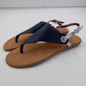 Aerosoles Inconchlusion Sandals Navy/ Tan Women's Size 9.5